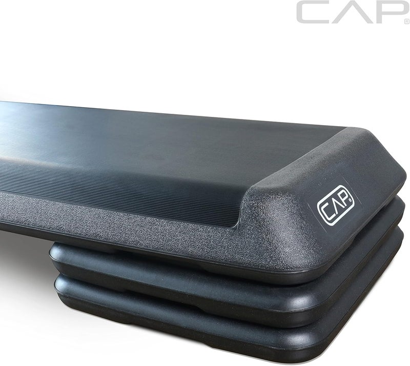 CAP Barbell Adjustable Aerobic Step Platform Exercise Step, Gray - Image 5